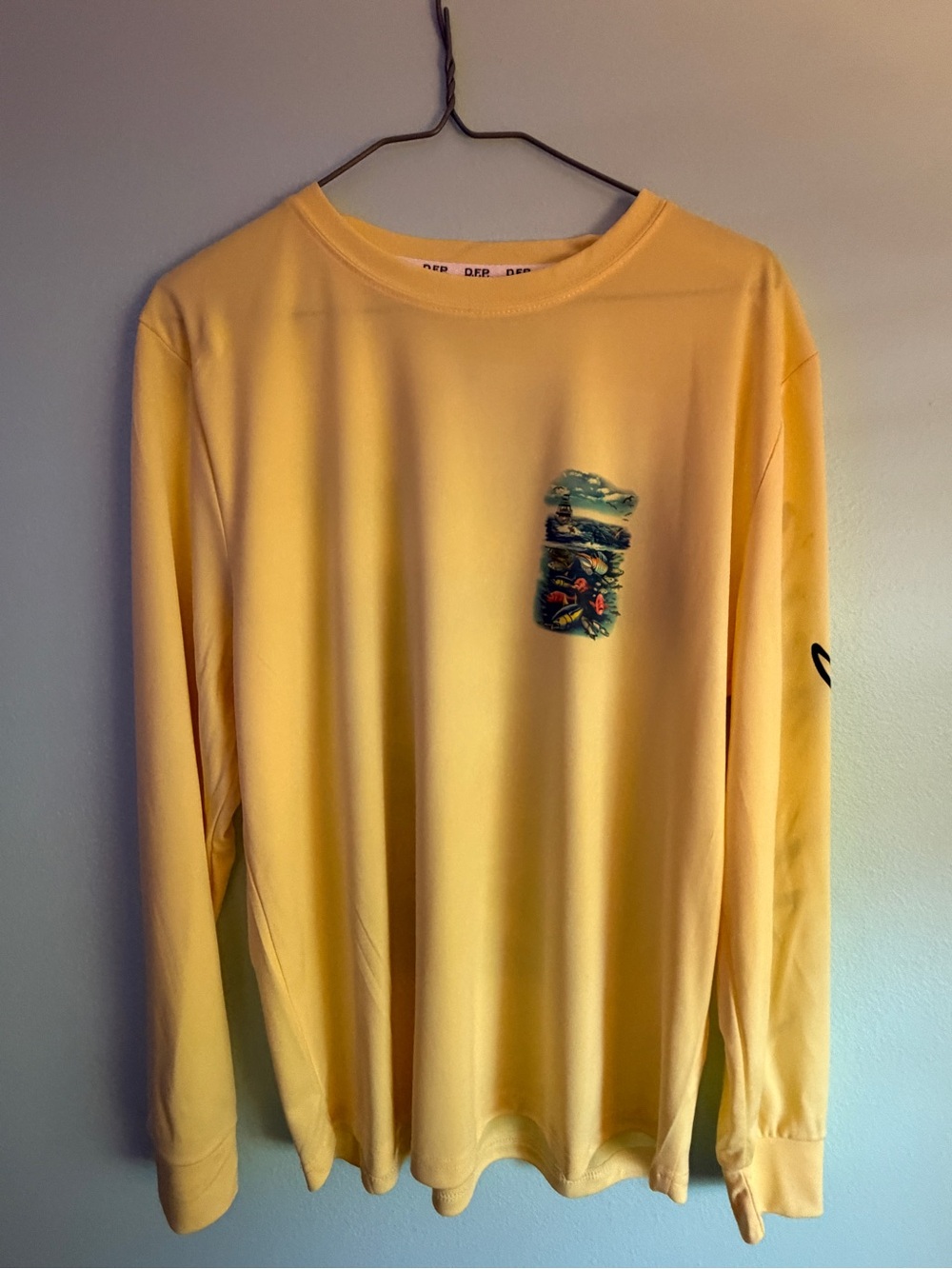 Men's Long-Sleeve Graphic Shirt - Yellow